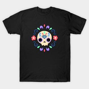 Cute mexican skull. Dia de los muertos T-Shirt